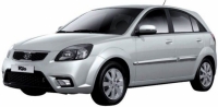 Серебристая Kia Rio 2010. Дешевая аренда в Севастополе